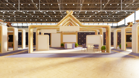 Medium Exhibition Stand golden hour